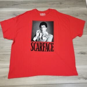 Scarface Graphic T-Shirt Men's 4X Red New